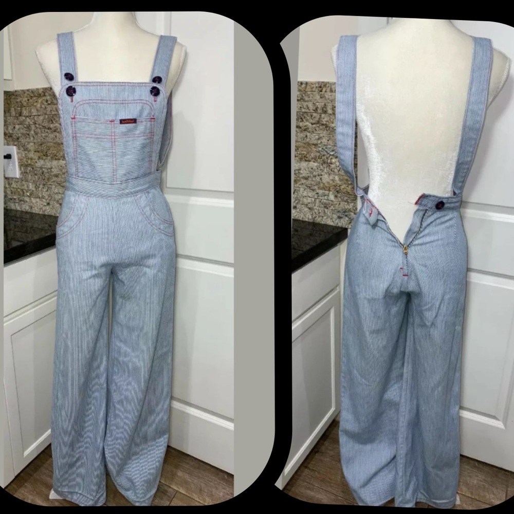 Vintage 70's Landlubber Pinafore Jumper Ov…